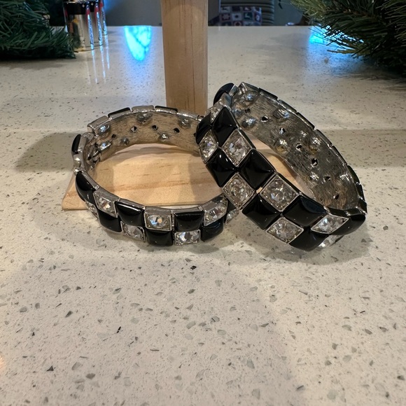 Set of 2 Vintage rhinestone woman-bracelet - excellent condition - Picture 5 of 7